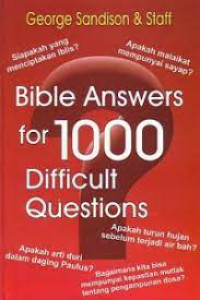 Image of Bible Answers for 1.000 Difficult Questions (Trawas)